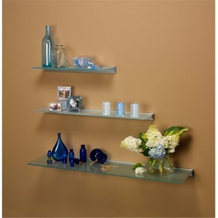 AMORE DESIGNS Amore Designs GCE836CL Glace Clear Glass Shelf; 8 x 36 in. GCE836CL